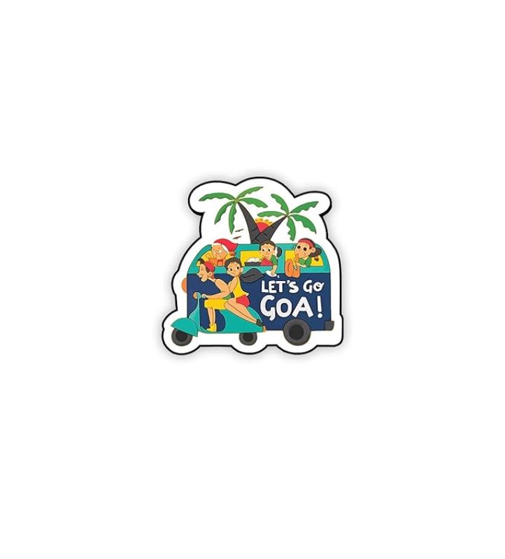 Goa Theme Fridge Magnet Refrigerator Stylish Fridge Magnet Home & Kitchen Decor  Travels Magnet Sticker  Souvenir Fridge Magnets (Lets Go Goa Magnet)