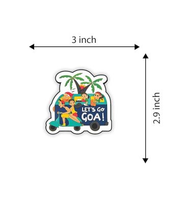 Goa Theme Fridge Magnet Refrigerator Stylish Fridge Magnet Home & Kitchen Decor  Travels Magnet Sticker  Souvenir Fridge Magnets (Lets Go Goa Magnet)