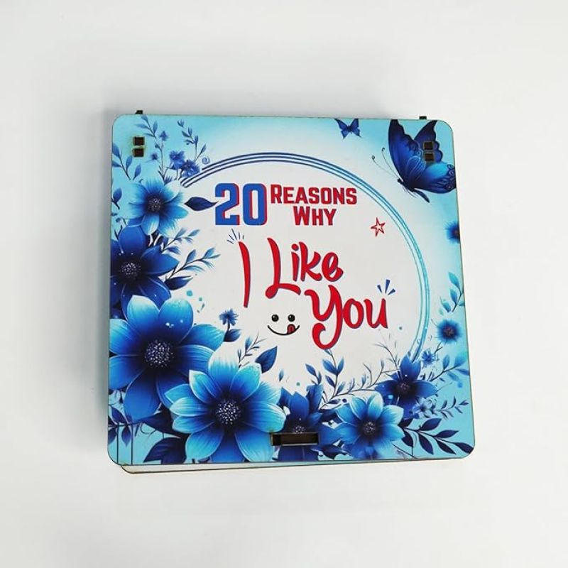 20 Reason Why I Like You Wooden Message Box | Birthday Gift For Loveable Person  Valentine Gift for Girlfriend Boyfriend Husband Wife  Memorable Gift