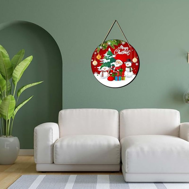 Merry Christmas Wall Hanging  Christmas Home Decor  Door Hanger  Christmas Wall Art Decor  Office Wall Decoration (Design 5)