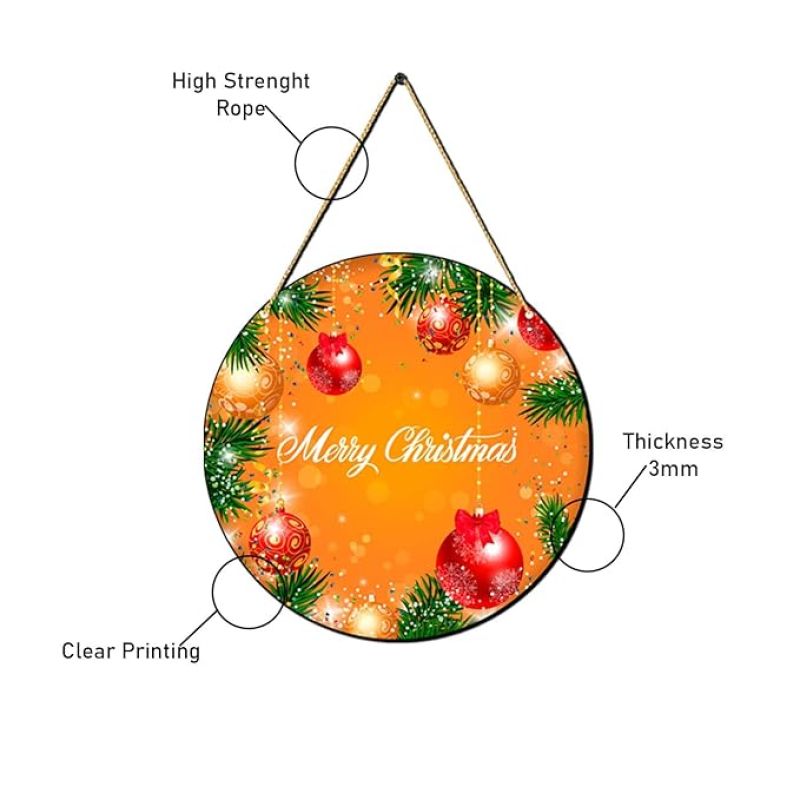 Merry Christmas Wall Hanging  Christmas Home Decor  Door Hanger  Christmas Wall Art Decor  Office Wall Decoration (Design 6)