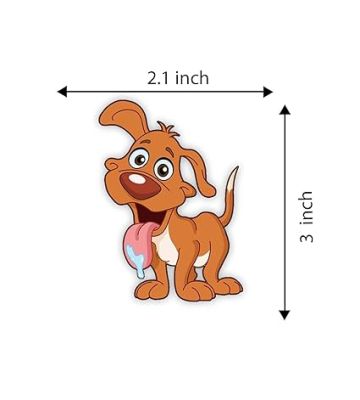 Cute Animal Design Wooden Fridge Magnet for Refrigerator & Almirah Door Magnet  Kitchen & Home Decoration Items  Animal Cartoon Magnet Sticker (Dog)