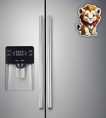 Cute Animal Design Wooden Fridge Magnet for Refrigerator & Almirah Door Magnet  Kitchen & Home Decoration Items  Animal Cartoon Magnet Sticker (Lion)