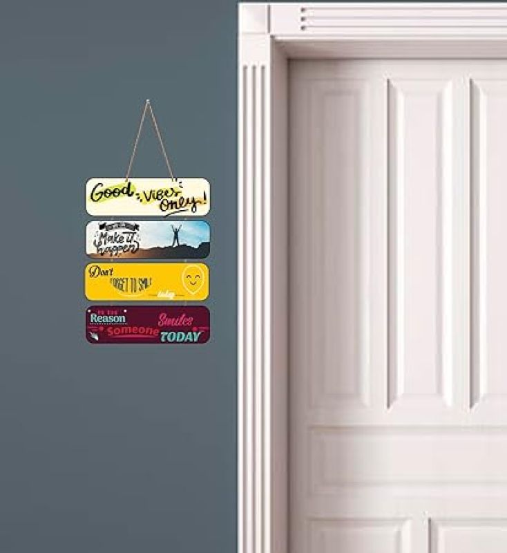 Motivational Quotes Printed Decorative Wall Hanging for Living Room  Bedroom  Office  Gift  Decoration Items for Home  Wall Art For Hall  Modern Wall Decoration (Good Vibes Only)