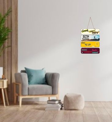 Motivational Quotes Printed Decorative Wall Hanging for Living Room  Bedroom  Office  Gift  Decoration Items for Home  Wall Art For Hall  Modern Wall Decoration (Good Vibes Only)