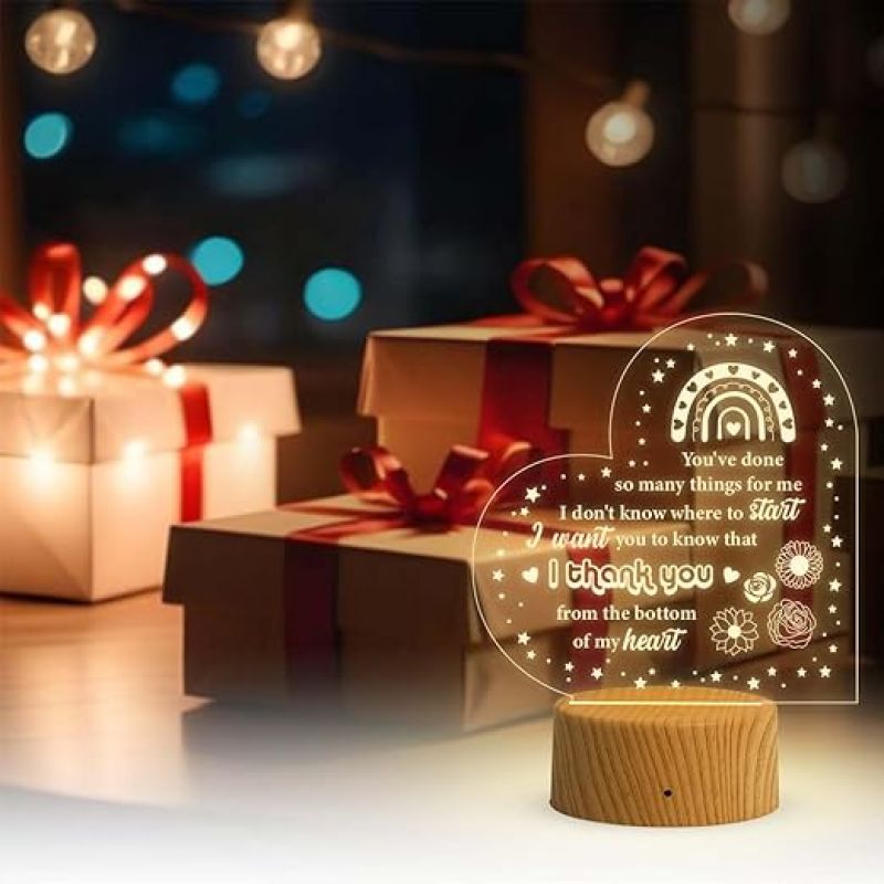 Thankyou Gift for Loveable Person  Gift Ideas for Birthday, Anniversary or Thanksgiving  Thoughtful Appreciation Gift  Warm White Light