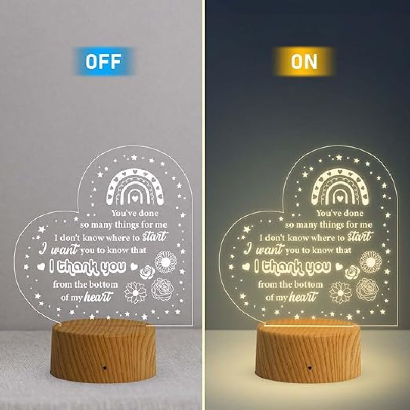 Thankyou Gift for Loveable Person  Gift Ideas for Birthday, Anniversary or Thanksgiving  Thoughtful Appreciation Gift  Warm White Light