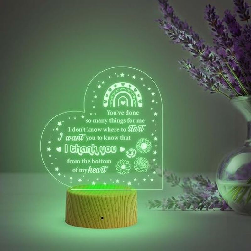 Thankyou Gift for Loveable Person  Gift Ideas for Birthday, Anniversary or Thanksgiving  Thoughtful Appreciation Gift  Automatic Color Changing Light