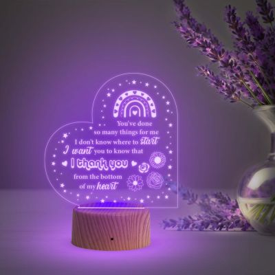 Thankyou Gift for Loveable Person  Gift Ideas for Birthday, Anniversary or Thanksgiving  Thoughtful Appreciation Gift  Automatic Color Changing Light