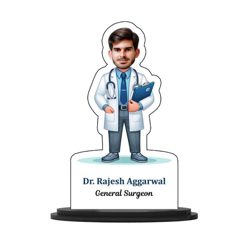 Personalized Caricature For Surgeon Doctor  Caricature Photo Frame Unique Design Customized Gift Doctor  Birthday Gift For Doctor  Doctor Caricature Gift
