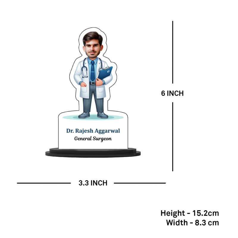 Personalized Caricature For Surgeon Doctor  Caricature Photo Frame Unique Design Customized Gift Doctor  Birthday Gift For Doctor  Doctor Caricature Gift