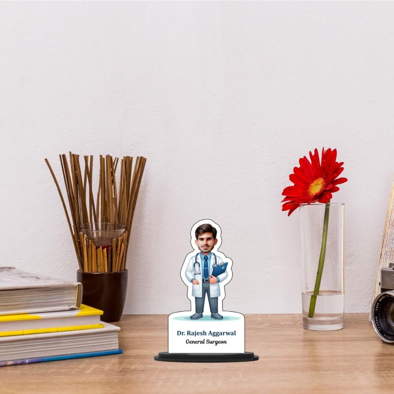 Personalized Caricature For Surgeon Doctor  Caricature Photo Frame Unique Design Customized Gift Doctor  Birthday Gift For Doctor  Doctor Caricature Gift