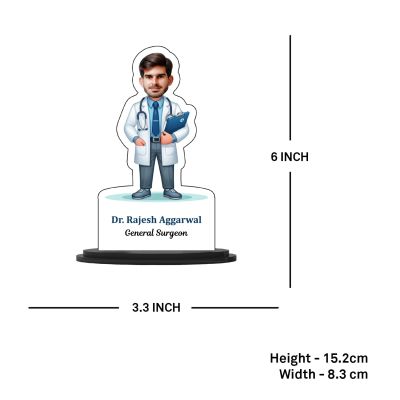 Personalized Caricature For Surgeon Doctor  Caricature Photo Frame Unique Design Customized Gift Doctor  Birthday Gift For Doctor  Doctor Caricature Gift