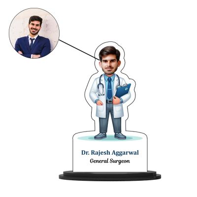 Personalized Caricature For Surgeon Doctor  Caricature Photo Frame Unique Design Customized Gift Doctor  Birthday Gift For Doctor  Doctor Caricature Gift