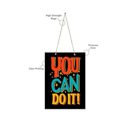 You Can Do It Motivational Frame For Office and Study Room Home Décor Multicolour  Inspirational GYM Frame  Wall Decoration Frame