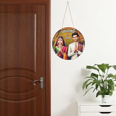 Welcome To Our Home Decorative Wall Art  Wall Decoration Items for Living Room  Home Decor Items for Living Room  Front Door Wall Hanging  Modern House Decoration Item For Gift (Design 6)