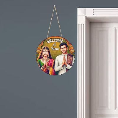 Welcome To Our Home Decorative Wall Art  Wall Decoration Items for Living Room  Home Decor Items for Living Room  Front Door Wall Hanging  Modern House Decoration Item For Gift (Design 6)