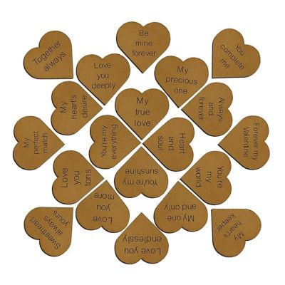 Happy Valentines Day Wooden Box With 20 Message Hearts  Valentine Gift for Girlfriend Boyfriend Husband Wife  Express Your Love For Loveable Person  Valentine Day Gift Box
