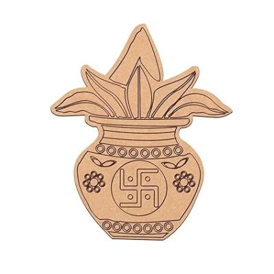 Pack of 5 MDF Wooden Kalash Cutout for DIY Projects, Art and Craft  Diwali & Festival Decoration