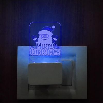3D Illusion Plug Lamp with 7 Colors Changing for Christmas Decoration