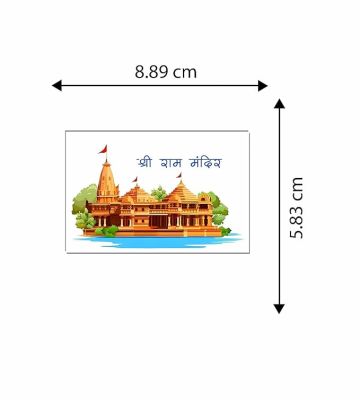 Ayodhya Ram Mandir Wooden Fridge Magnet  Home Office Decoration Magnet Stickers