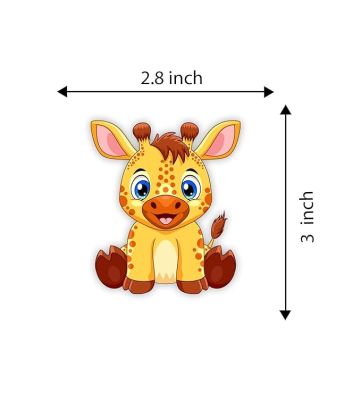 Cute Animal Wooden Fridge Magnet for Home, Kitchen and Office Decoration  Animal Lover Gift  Cartoon Theme Magnet for Kids (Cute Giraffe)