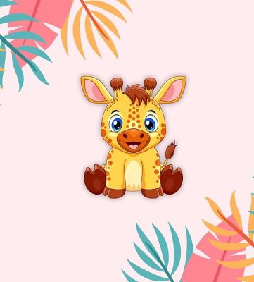 Cute Animal Wooden Fridge Magnet for Home, Kitchen and Office Decoration  Animal Lover Gift  Cartoon Theme Magnet for Kids (Cute Giraffe)