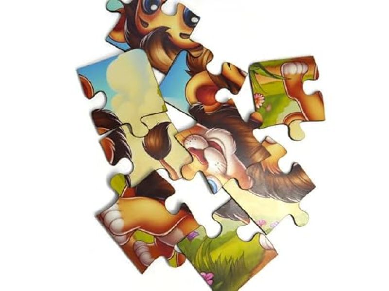 Cute Lion Wooden Jigsaw Puzzle for Kids  Fun & Challenging Brain Booster Games - Educational Puzzle  Animals Jigsaw Puzzle