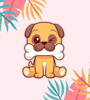 Cute Animal Wooden Fridge Magnet for Home, Kitchen and Office Decoration  Animal Lover Gift  Cartoon Theme Magnet for Kids (Dog)