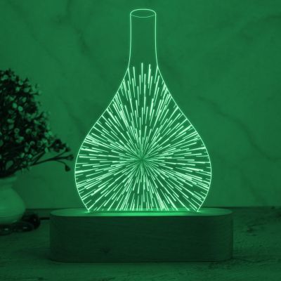 3D Illusion Acrylic Night Lamp with 7 Color Changing Light  Home & Office Decor Light  Bedside Desk Table Lamp  Lamp for Decoration  3D Night Lamp