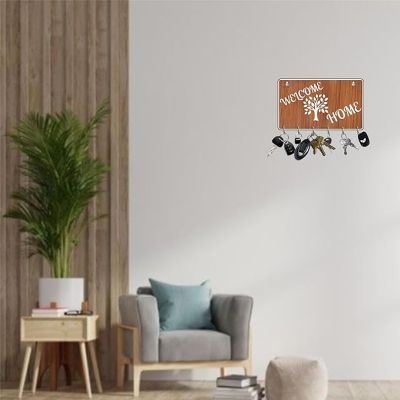Wooden Key Holder for Home & Office  6 Hooks Beautiful Key Organizer for Wall  Key Hanger  Key Stand  Wall Decor Key Holder  Stylish Key Hanger Wall Mounted Decoration