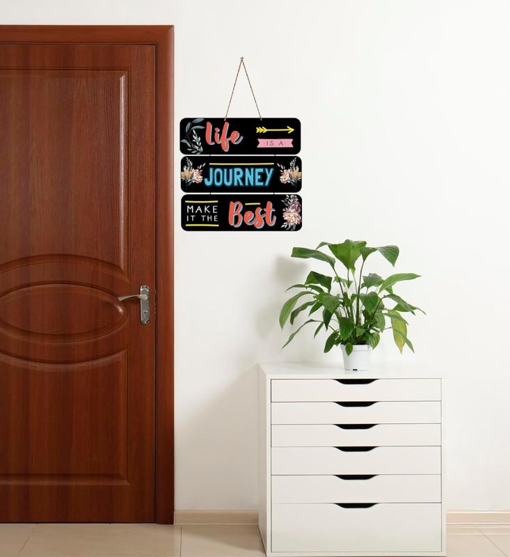 Motivational Quotes Printed Decorative Wall Hanging for Living Room  Bedroom  Office  Gift  Decoration Items for Home  Wall Art For Hall  Modern Wall Decoration (Life is a Journey Make It The Best)