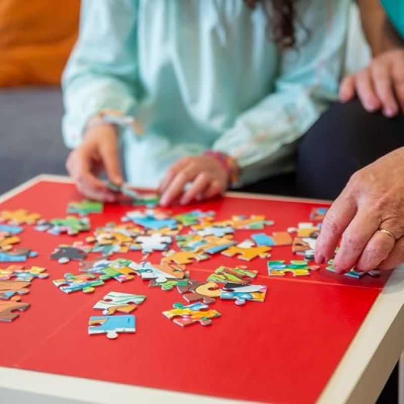 Wooden Jigsaw Puzzle for Children & Kids f Age 3-5 Years – 9 Pcs  Wild Animal Puzzle  Safe & Durable  Educational Puzzle Game  Brain Booster Games (Animal Puzzle)