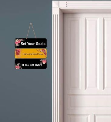 Motivational Quotes Printed Decorative Wall Hanging for Living Room  Bedroom  Office  Gift  Decoration Items for Home  Wall Art For Hall  Modern Wall Decoration (Set Your Goals)