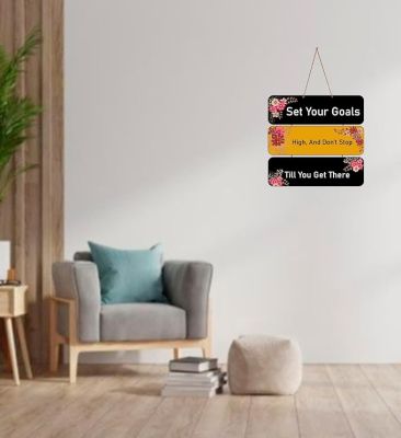 Motivational Quotes Printed Decorative Wall Hanging for Living Room  Bedroom  Office  Gift  Decoration Items for Home  Wall Art For Hall  Modern Wall Decoration (Set Your Goals)