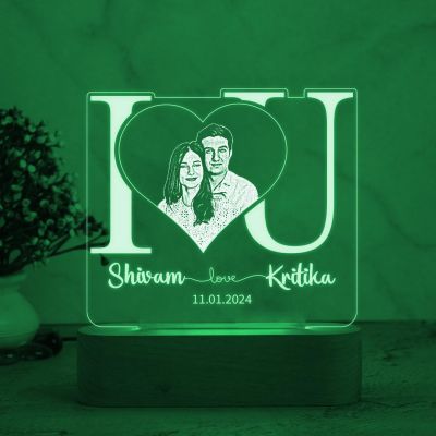 Personalized I Love You Night Lamp Customized with Photo & Name  7 Color Changing Light  Gift for Valentine Day, Anniversary, Birthday  Couple Night Lamp