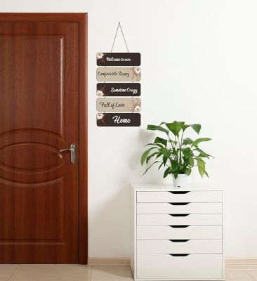 Motivational Quotes Printed Decorative Wall Hanging for Living Room  Bedroom  Office  Gift  Decoration Items for Home  Wall Art For Hall  Modern Wall Decoration (Welcome to Our Home)