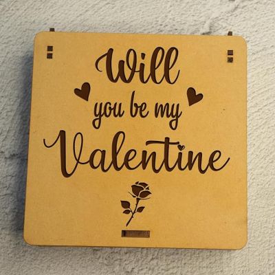 Will You Be My Valentine Wooden Box With 20 Message Hearts  Love Gift Box Valentine's Day  Gift for Girlfriend Boyfriend  Purpose Day Gift