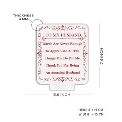 to My Husband Gift from Wife  Warm White Light   Anniversary Gift for Husband  Birthday Gift for Husband  Valentines Day Gift for Husband