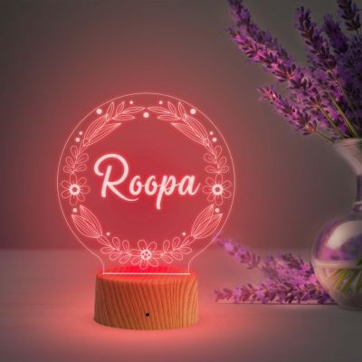 Personalized Name Lamp with Automatic Color Changing Light Birthday Gift for Wife Husband Friends Gift for Kids Bedside Table Lamp