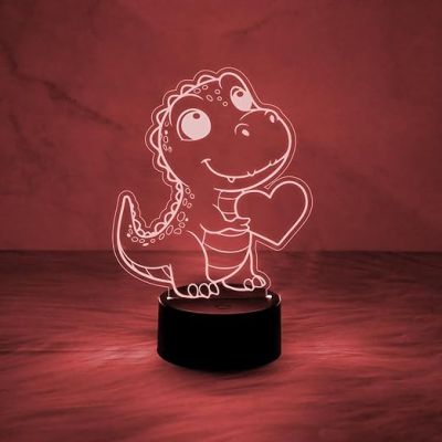 3D Illusion Crocodile Night Light for Children with 7 Color Changing Light & Touch Control Christmas Birthday Gifts Suitable for Boys Girls