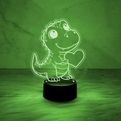 3D Illusion Crocodile Night Light for Children with 7 Color Changing Light & Touch Control Christmas Birthday Gifts Suitable for Boys Girls