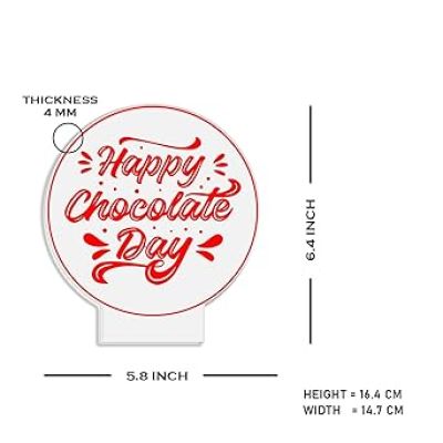 Happy Chocolate Day Gift Night Lamp with 7 Color Changing Light  Valentine's Day Chocolate Gift Light  Gift for Someone Special