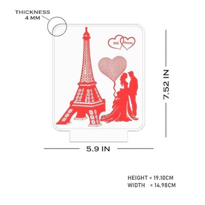 Personalized Eiffel Tower LED Lamp with 7 Color Changing Light Customized with Name  Best Gift for Couple  Birthday Gift for Wife  Gift for Anniversary
