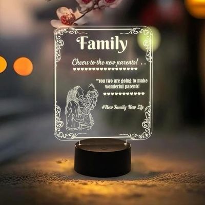 Acrylic Engraved Night Lamp with Warm White Light  Best Gift for Mother  Mothers Day Gift for Mom  Birthday Gift for Mom