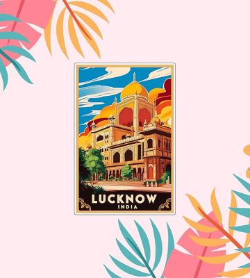 Lucknow Fridge Magnet Indian State Theme Wooden Fridge Magnet for Home Office Kitchen Refrigerator Door Stylish Decor Souvenir Gift