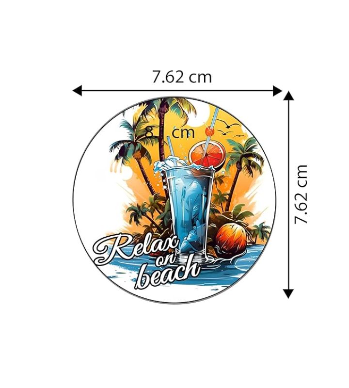 Wooden Relax on Beach Fridge Magnet  Travel Fridge Magnet  Refrigerator Stylish, Decorative Items  Magnets for Kitchen Decor & Home Decor  Indian Souvenir Magnet Gift