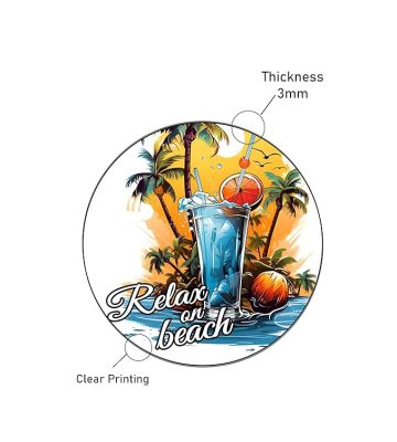 Wooden Relax on Beach Fridge Magnet  Travel Fridge Magnet  Refrigerator Stylish, Decorative Items  Magnets for Kitchen Decor & Home Decor  Indian Souvenir Magnet Gift