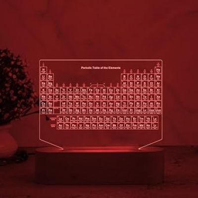 3D Illusion Periodic Table of Elements Desk Table Lamp  7 Color Changing Light  Gift for Chemistry Student & Science Lovers  Science Classroom Table Lamp