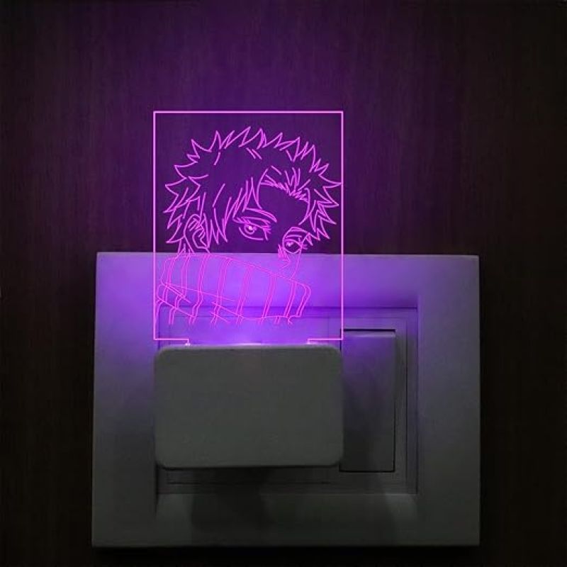 TogeInumaki Anime Plug Night Lamp with 7 Color Changing Light Gift for Birthday Anime Lover